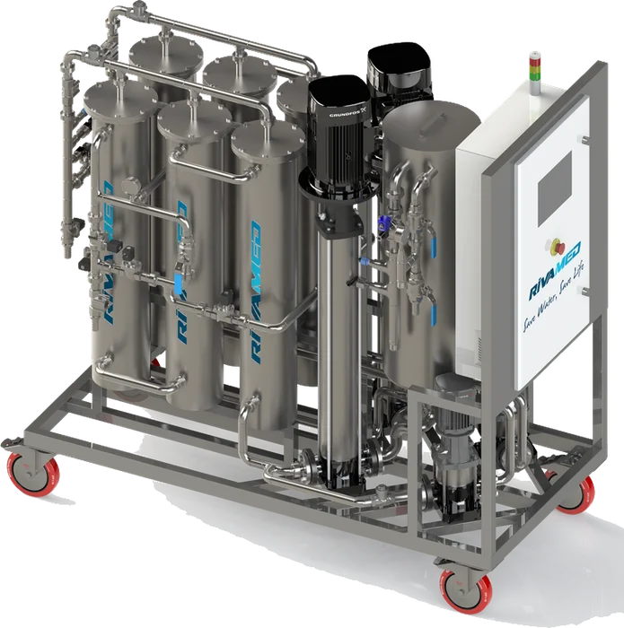 RIVAMED TP-XL (H) twin-pass reverse osmosis with heat disinfection
